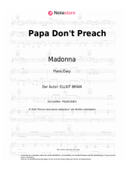 Noten, Akkorde Madonna - Papa Don't Preach