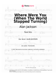 Noten, Akkorde Alan Jackson - Where Were You (When The World Stopped Turning)