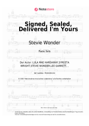 Noten, Akkorde Stevie Wonder - Signed, Sealed, Delivered I'm Yours