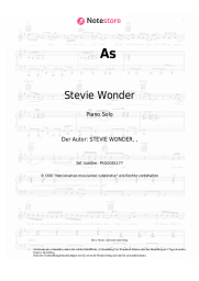 Noten, Akkorde Stevie Wonder - As