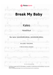 Noten, Akkorde Kaleo - Break My Baby