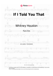 Noten, Akkorde Whitney Houston, George Michael - If I Told You That