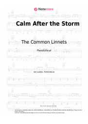 Noten, Akkorde The Common Linnets - Calm After the Storm