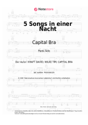 Noten, Akkorde Capital Bra - 5 Songs in einer Nacht