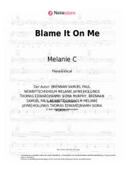 Noten, Akkorde Melanie C - Blame It On Me