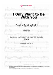 Noten, Akkorde Dusty Springfield - I Only Want to Be With You
