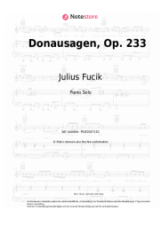 Noten, Akkorde Julius Fucik - Donausagen, Op. 233