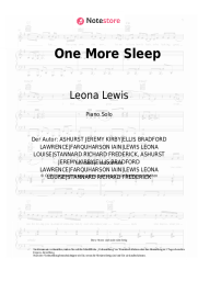 Noten, Akkorde Leona Lewis - One More Sleep
