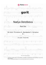 Noten, Akkorde Nadya Dorofeeva - gorit