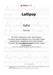 Noten, Akkorde Gafur, JONY - Lollipop