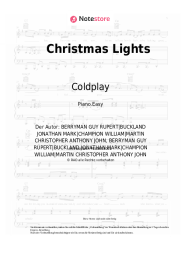 Noten, Akkorde Coldplay - Christmas Lights