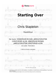 Noten, Akkorde Chris Stapleton - Starting Over