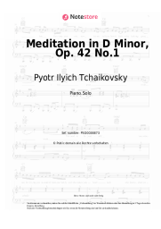 undefined Pyotr Ilyich Tchaikovsky - Meditation in D Minor, Op. 42 No.1