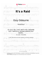 Noten, Akkorde Ozzy Osbourne - It's a Raid