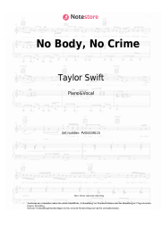 undefined Taylor Swift - No Body, No Crime