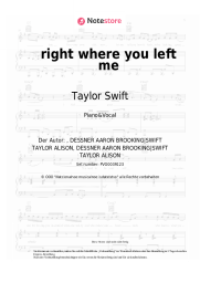 undefined Taylor Swift - right where you left me