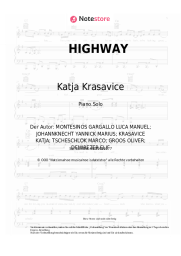 Noten, Akkorde Katja Krasavice, Elif - HIGHWAY