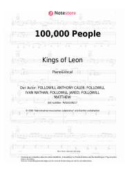 Noten, Akkorde Kings of Leon - 100,000 People
