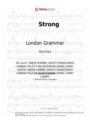 Noten, Akkorde London Grammar - Strong