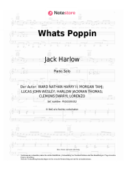 Noten, Akkorde Jack Harlow - Whats Poppin