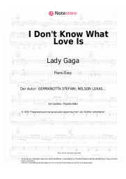 Noten, Akkorde Lady Gaga, Bradley Cooper - I Don't Know What Love Is