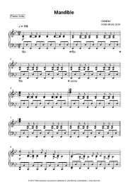 Noten, Akkorde Odette - Mandible