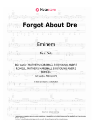 Noten, Akkorde Eminem, Dr. Dre - Forgot About Dre