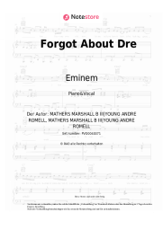 Noten, Akkorde Eminem, Dr. Dre - Forgot About Dre