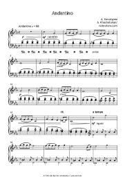 Noten, Akkorde Aram Khachaturian - Andantino