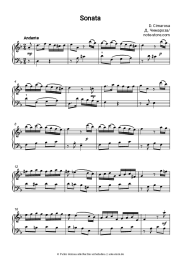 Noten, Akkorde Domenico Cimarosa - Sonata No. 9 Andante
