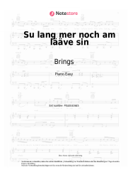 Noten, Akkorde Brings - Su lang mer noch am lääve sin