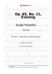 undefined Sergei Prokofiev - Op. 65, No. 11, Evening