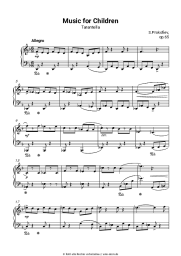 Noten, Akkorde Sergei Prokofiev - Tarantella, Op. 65 No. 4