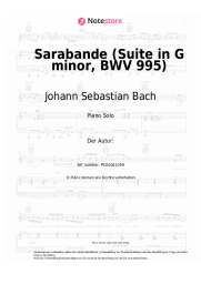 undefined Johann Sebastian Bach - Sarabande (Suite in G minor, BWV 995)