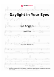 Noten, Akkorde No Angels - Daylight in Your Eyes