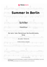 Noten, Akkorde Schiller, Alphaville - Summer In Berlin
