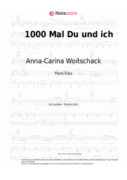 Noten, Akkorde Anna-Carina Woitschack, Stefan Mross - 1000 Mal Du und ich