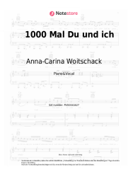 Noten, Akkorde Anna-Carina Woitschack, Stefan Mross - 1000 Mal Du und ich