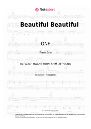 Noten, Akkorde ONF - Beautiful Beautiful