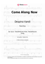 Noten, Akkorde Despina Vandi - Come Along Now