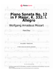 undefined Wolfgang Amadeus Mozart - Piano Sonata No. 12 in F Major, K. 332: I. Allegro