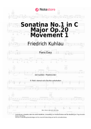 Noten, Akkorde Friedrich Kuhlau - Sonatina No.1 in C Major Op.20 Movement 1