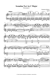 Noten, Akkorde Friedrich Kuhlau - Sonatina No.1 in C Major Op.20 Movement 1