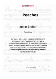 Noten, Akkorde Justin Bieber, Daniel Caesar, Giveon - Peaches