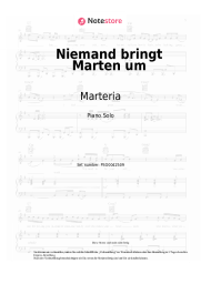 Noten, Akkorde Marteria - Niemand bringt Marten um
