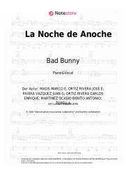 Noten, Akkorde Bad Bunny, Rosalía - La Noche de Anoche