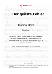 Noten, Akkorde Marina Marx - Der geilste Fehler
