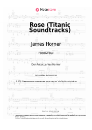 Noten, Akkorde James Horner - Rose (Titanic Soundtracks)