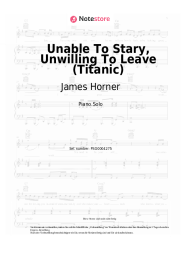 Noten, Akkorde James Horner - Unable To Stary, Unwilling To Leave (Titanic)