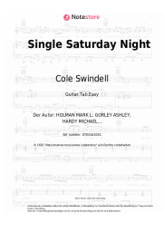Noten, Akkorde Cole Swindell - Single Saturday Night